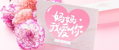 粉色康乃馨母亲节节日首图