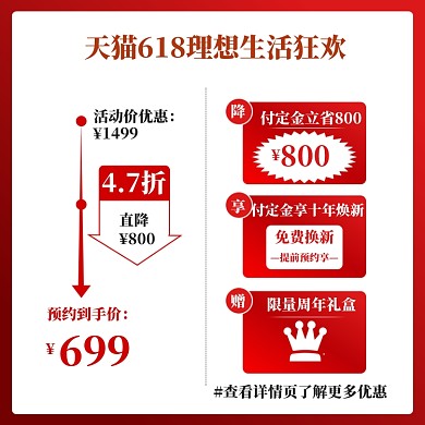 618大促优惠券直通车主图模板