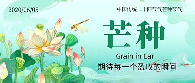 芒种节气中国风新媒体配图