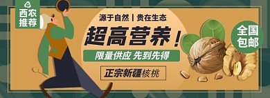 新疆核桃淘宝电商banner图