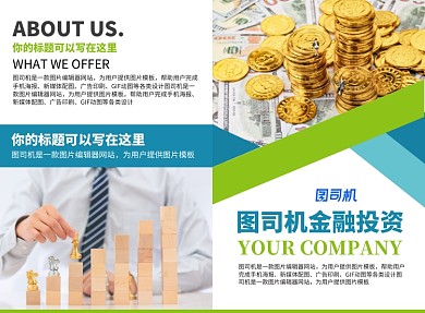 金融企业投资宣传介绍广告二折页