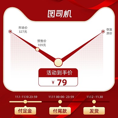 红色化妆品预售主图直通车