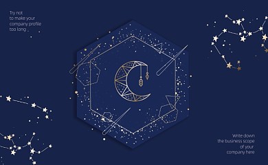蓝色美丽星空名片