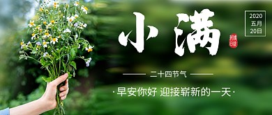 简约时尚节气小满新媒体配图