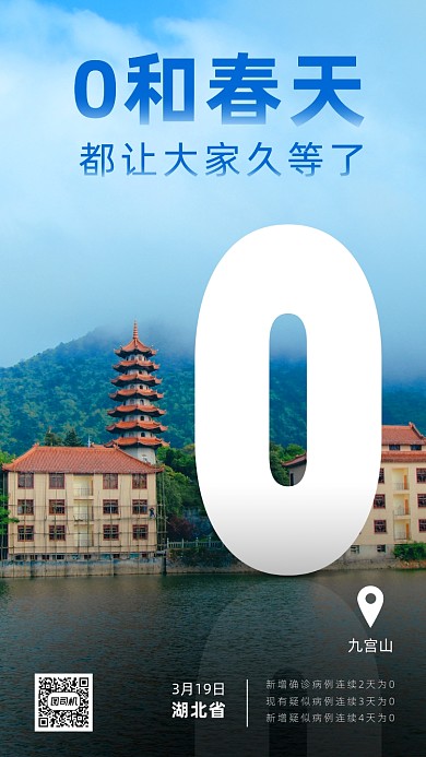 武汉归零正能量海报