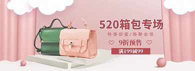 小清新520包包促销banner