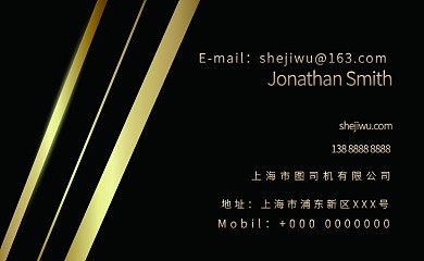 高档烫金质感广告金融公司名片