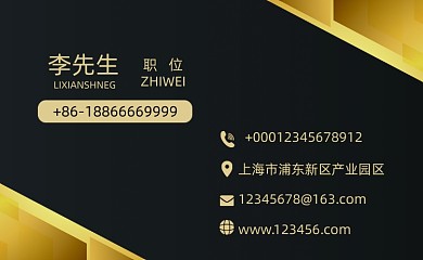 高档时尚商务金融银行名片