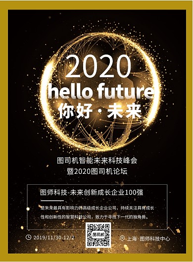 2020你好科技峰会印刷海报