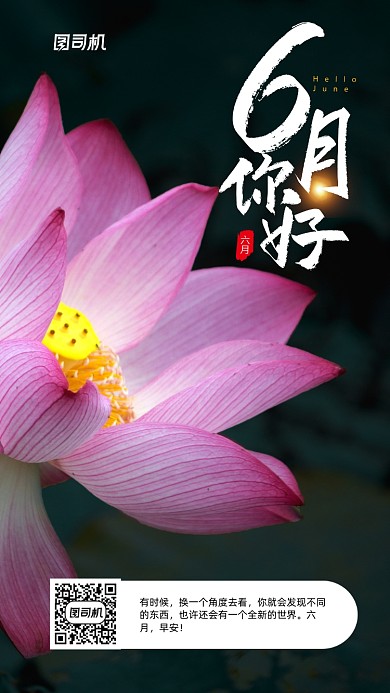 6月你好手机海报