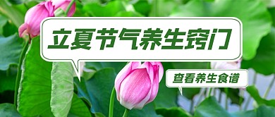 立夏节气养生窍门新媒体配图