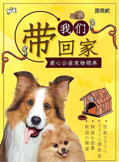 宠物带我回家爱心领养海报
