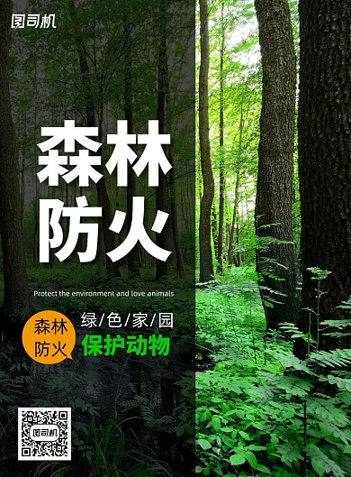 简约大气森林防火海报