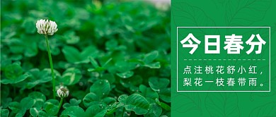 今日春分节气公众号首图