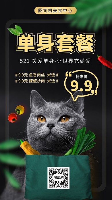 521单身套餐手机海报