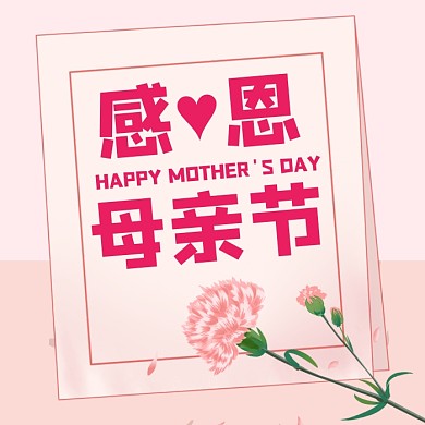 感恩母亲节清新康乃馨公众号次图