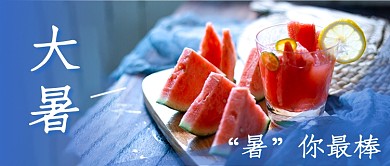 大暑清新实景西瓜新媒体首图