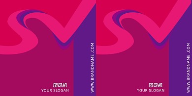 柔美抽象曲线元素手提袋