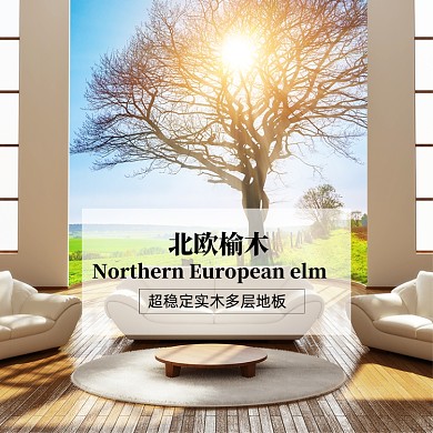 简约风木质地板电商主图