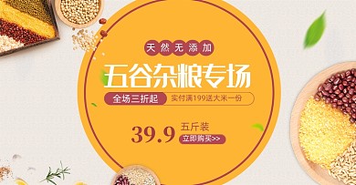 夏季美食杂粮农产品电商海报