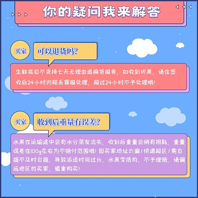 店铺常见问答售后服务信息说明主图