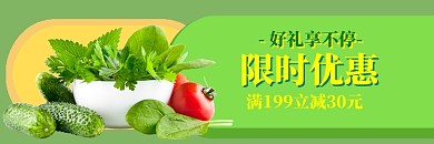 饿了么水果蔬菜限时优惠店招