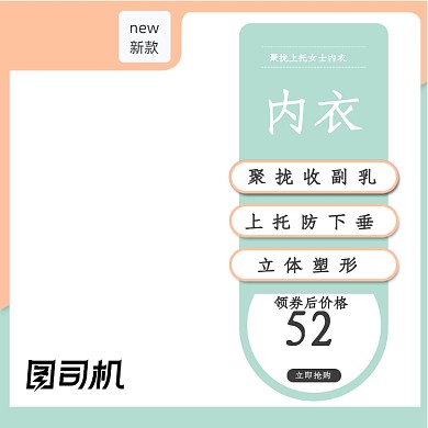 女装内衣直通车浅色少女电商主图图标