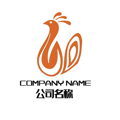 创意时尚孔雀标志