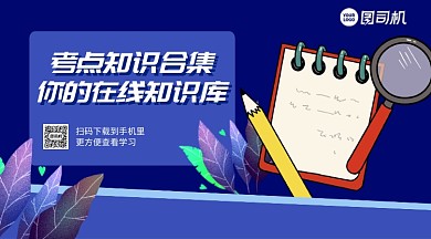 考点知识合集几何扁平手机横版海报
