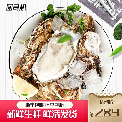 生蚝海鲜生鲜食品美食促销主图