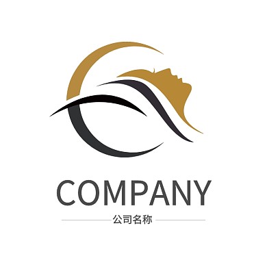 商务风美容美发logo设计