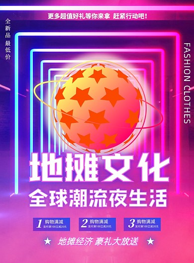 地摊经济夜市宣传促销印刷海报