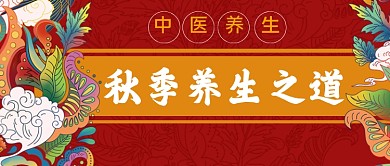 养生秘笈手绘卡通公众号首图