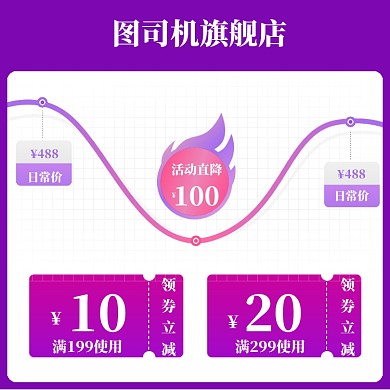 淘宝天猫618价格曲线降价活动主图