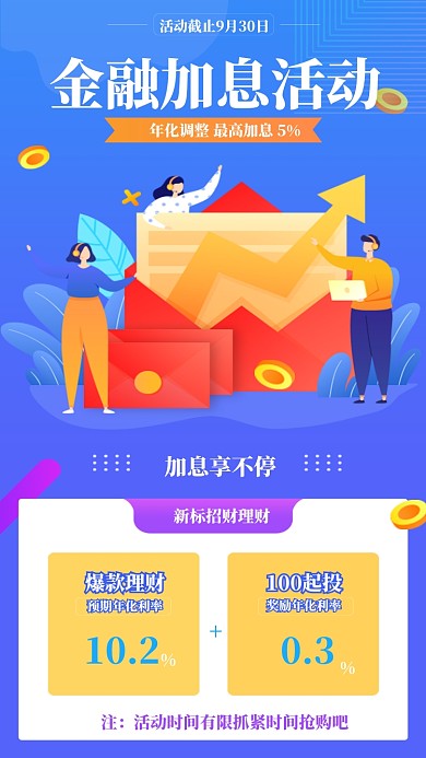 金融加息活动手海报