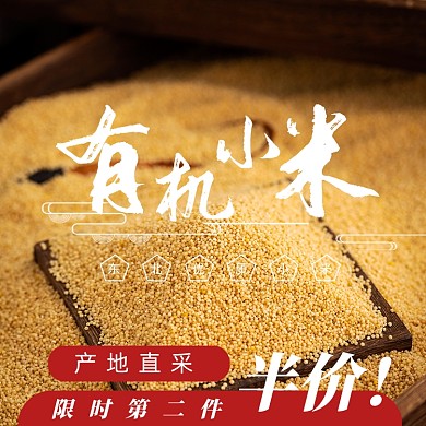 有机小米粮食农产品主图直通车