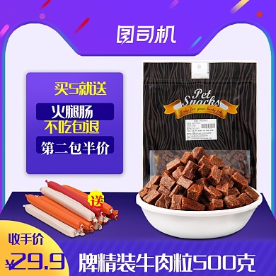 促销风格宠物狗猫零食狗粮猫粮主图