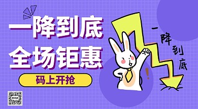 一降到底全场钜惠手机海报