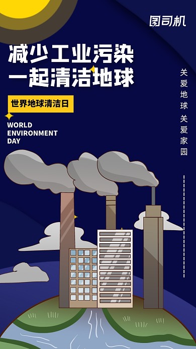 清洁地球日公益环保手机海报