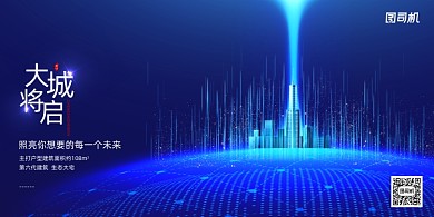 简约大城将启房地产展板