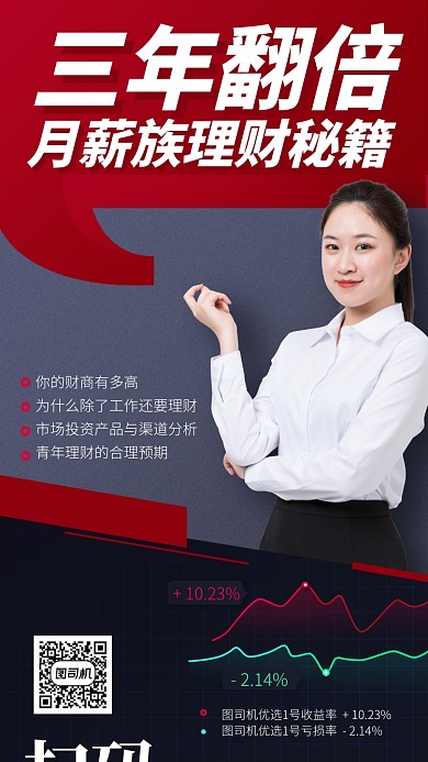 三年翻倍月薪族理财秘籍手机海报