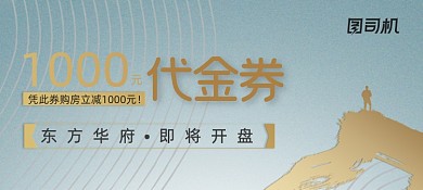 精美大气创意地产代金券