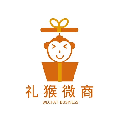 卡通猴子电商标志LOGO