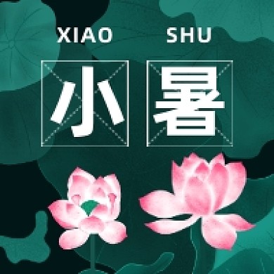 小暑节气古风荷花插画公众号次图