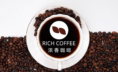 创意咖啡豆咖啡厅名片
