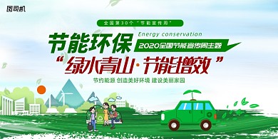 节能增效2020节能宣传周展板