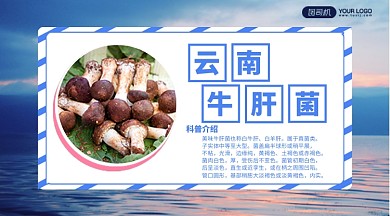旅游当地美食科普手机横版海报
