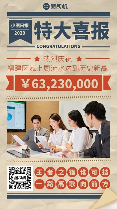 特大喜报手机海报