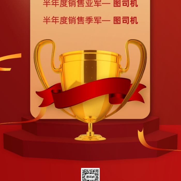 企业活动获奖名单手机海报