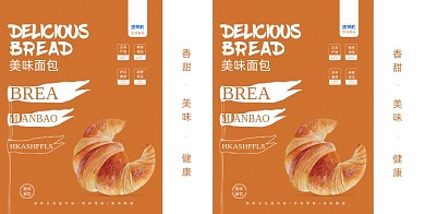欧式大方面包食品包装手提袋